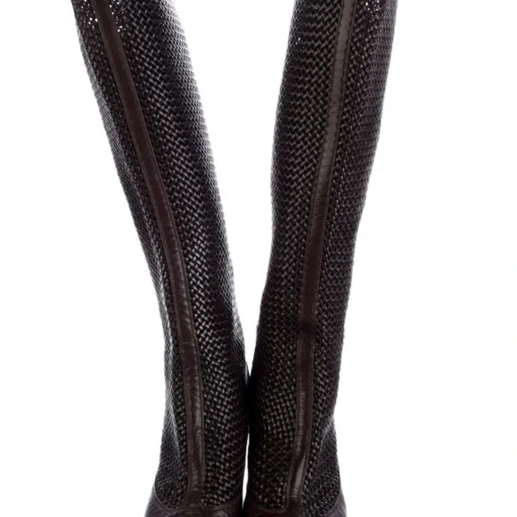 Bottega Veneta Intrecciato Weave Leather Boots - Picture 11 of 15
